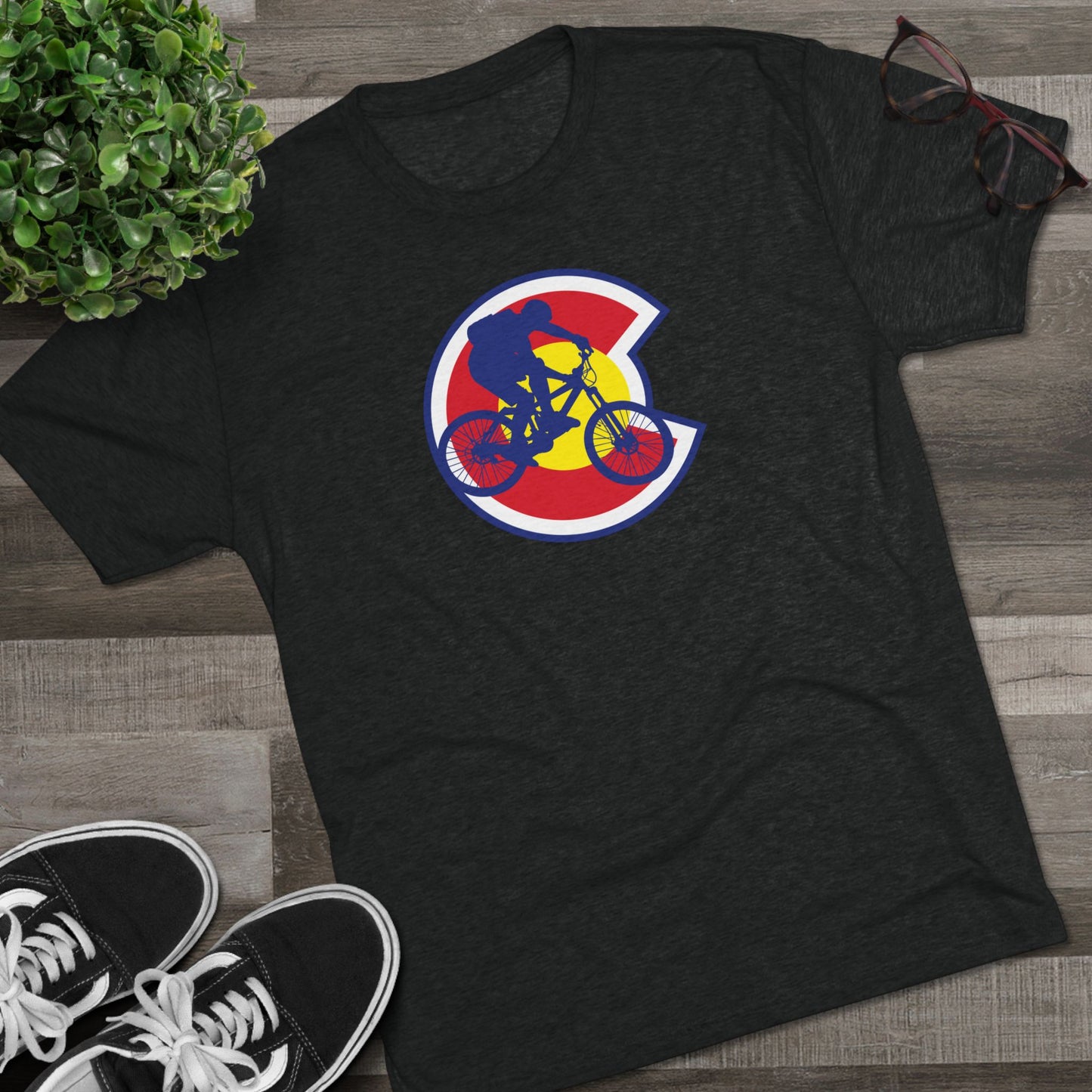 Colorado Mountain Bike Tri-Blend Shirt