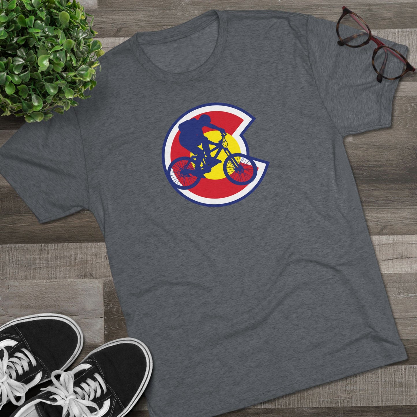 Colorado Mountain Bike Tri-Blend Shirt