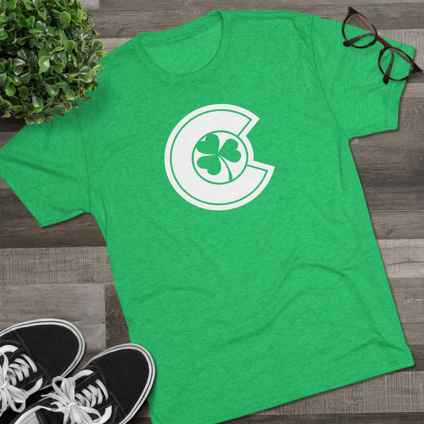 Colorado White Shamrock Tri-Blend Shirt